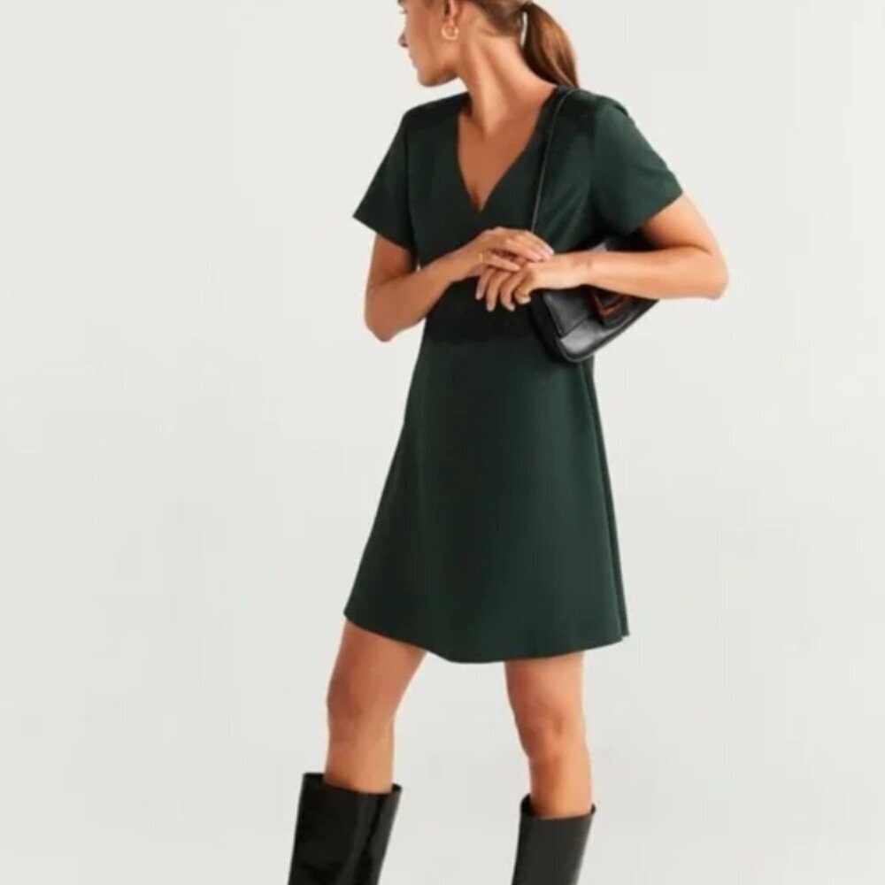 NWOT MNG by Mango Mini Dress with Lace Detail